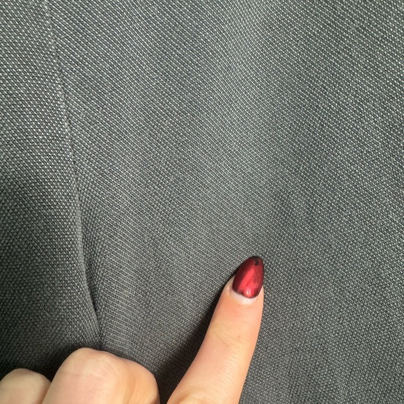 Eileen Fisher Pull On Straight Wide Leg Green Grey Trouser Pants M Minimalist - Picture 14 of 14